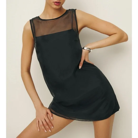 NEW Reformation Vina Dress Black 0